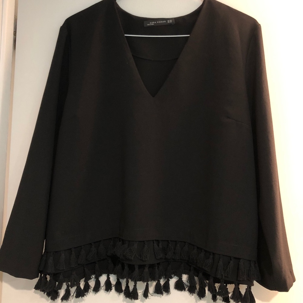 Zara Black Plus Size Top